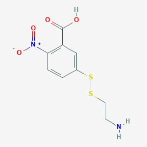 molecular formula C9H10N2O4S2 B017389 5-(2-氨基乙基)二硫代-2-硝基苯甲酸 CAS No. 71899-86-0