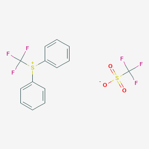 molecular formula C14H10F6O3S2 B173909 二苯基(三氟甲基)磺鎓三氟甲烷磺酸盐 CAS No. 147531-11-1