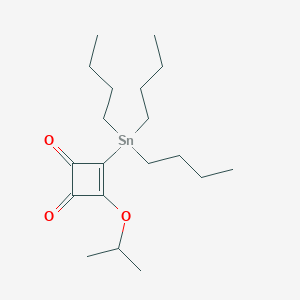 molecular formula C19H34O3Sn B173944 3-异丙氧基-4-(三丁基锡基)-1,2-环丁二酮 CAS No. 129034-70-4