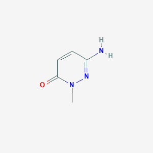 molecular formula C5H7N3O B173951 6-氨基-2-甲基嘧啶并哒嗪-3(2H)-酮 CAS No. 13506-28-0