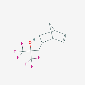 molecular formula C11H12F6O B173976 3-(Bicyclo[2.2.1]hept-5-EN-2-YL)-1,1,1-trifluoro-2-(trifluoromethyl)propan-2-OL CAS No. 196314-61-1