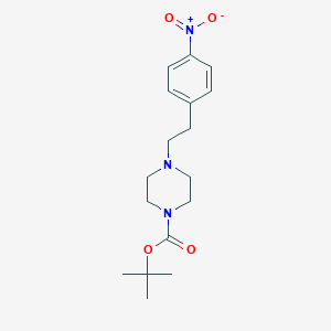 molecular formula C17H25N3O4 B173986 叔丁基 4-[2-(4-硝基苯基)乙基]哌嗪-1-羧酸酯 CAS No. 130636-60-1