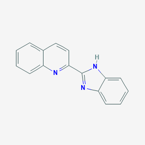 molecular formula C16H11N3 B174014 2-(1H-苯并咪唑-2-基)喹啉 CAS No. 14044-48-5