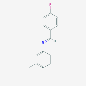 molecular formula C15H14FN B174055 3,4-Dimethyl-N-(4-fluorobenzylidene)aniline CAS No. 198879-69-5