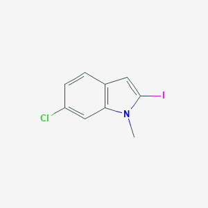 molecular formula C9H7ClIN B174081 6-氯-2-碘-1-甲基-1H-吲哚 CAS No. 174734-20-4