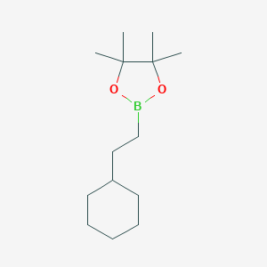 molecular formula C14H27BO2 B174095 2-(2-环己基乙基)-4,4,5,5-四甲基-1,3,2-二氧杂硼杂环丁烷 CAS No. 167692-95-7