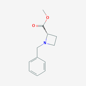 molecular formula C12H15NO2 B174107 甲基 (2S)-1-苄基氮杂环丁烷-2-羧酸酯 CAS No. 127382-20-1