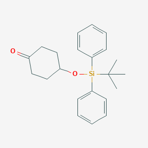 molecular formula C22H28O2Si B174111 环己酮，4-[[(1,1-二甲基乙基)二苯甲硅基]氧基]- CAS No. 130745-59-4