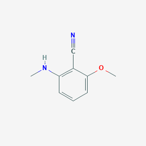 molecular formula C9H10N2O B174129 2-甲氧基-6-(甲基氨基)苯甲腈 CAS No. 1332581-19-7