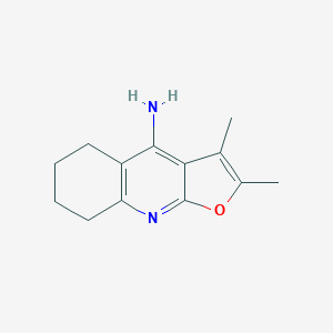 molecular formula C13H16N2O B174136 2,3-二甲基-5,6,7,8-四氢呋喃[2,3-b]喹啉-4-胺 CAS No. 135465-70-2