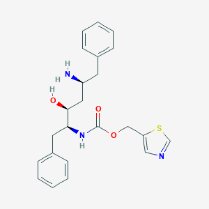 molecular formula C23H27N3O3S B017415 噻唑-5-基甲基((2S,3S,5S)-5-氨基-3-羟基-1,6-二苯基己烷-2-基)氨基甲酸酯 CAS No. 144164-11-4