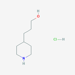 molecular formula C8H18ClNO B174186 3-(Piperidin-4-YL)propan-1-OL hydrochloride CAS No. 155270-01-2