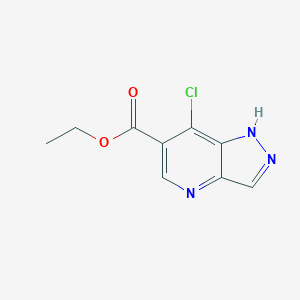 molecular formula C9H8ClN3O2 B174208 7-氯-1H-吡唑并[4,3-B]吡啶-6-甲酸乙酯 CAS No. 100478-04-4