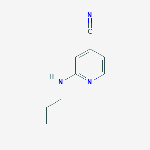 molecular formula C9H11N3 B174241 2-(丙氨基)异烟腈 CAS No. 127680-76-6