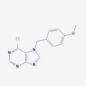 molecular formula C13H11ClN4O B174271 6-Chloro-7-[(4-methoxyphenyl)methyl]purine CAS No. 112088-77-4