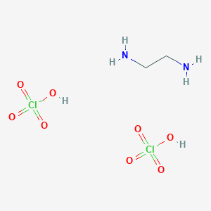 molecular formula C2H10Cl2N2O8 B174281 Ethane-1,2-diamine; bis(perchloric acid) CAS No. 15718-71-5
