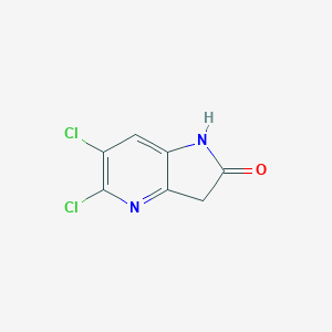 molecular formula C7H4Cl2N2O B174289 5,6-dichloro-1H-pyrrolo[3,2-b]pyridin-2(3H)-one CAS No. 136888-26-1
