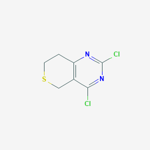 molecular formula C7H6Cl2N2S B174312 2,4-Dichloro-7,8-dihydro-5H-thiopyrano[4,3-d]pyrimidine CAS No. 181374-43-6