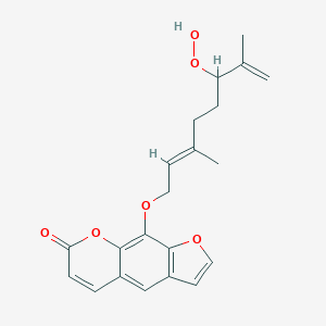 molecular formula C21H22O6 B174327 8-(6-Hydroperoxy-3,7-dimethyl-2,7-octadienyloxy)psoralen CAS No. 151121-39-0