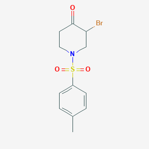 molecular formula C12H14BrNO3S B174337 3-Bromo-1-tosylpiperidin-4-one CAS No. 171009-41-9