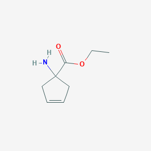 molecular formula C8H13NO2 B174347 1-Amino-3-cyclopentene-1-carboxylic acid ethyl ester CAS No. 199532-88-2