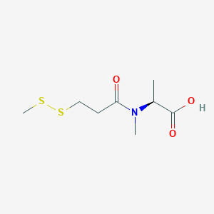 molecular formula C8H15NO3S2 B174354 (S)-2-(N-Methyl-3-(Methyldisulfanyl)propanaMido)propanoic acid CAS No. 138148-62-6