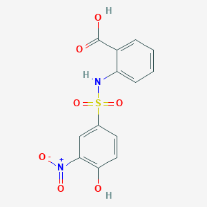 molecular formula C13H10N2O7S B174420 2-(4-羟基-3-硝基-苯磺酰氨基)-苯甲酸 CAS No. 131971-24-9