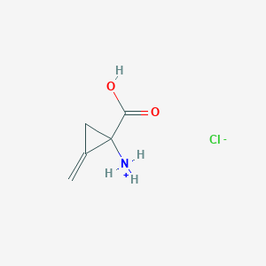 molecular formula C5H8ClNO2 B174425 1-氨基-2-亚甲基环丙烷羧酸盐酸盐 CAS No. 181712-46-9