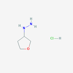 molecular formula C4H11ClN2O B174444 (四氢呋喃-3-基)肼盐酸盐 CAS No. 158001-24-2