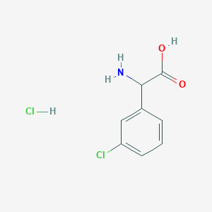 molecular formula C8H9Cl2NO2 B174503 2-氨基-2-(3-氯苯基)乙酸盐酸盐 CAS No. 1214196-70-9