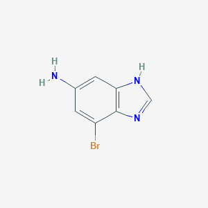 molecular formula C7H6BrN3 B174548 7-溴-1H-苯并咪唑-5-胺 CAS No. 177843-73-1