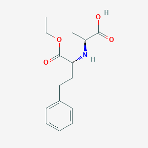 molecular formula C15H21NO4 B017455 (2S)-2-[[(2R)-1-ethoxy-1-oxo-4-phenylbutan-2-yl]azaniumyl]propanoate CAS No. 84324-12-9