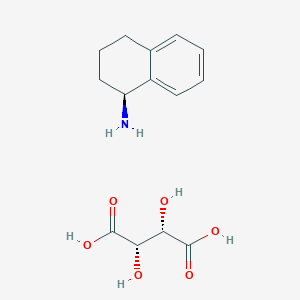 molecular formula C14H19NO6 B174609 (2S,3S)-2,3-Dihydroxybutanedioic acid;(1S)-1,2,3,4-tetrahydronaphthalen-1-amine CAS No. 114352-02-2