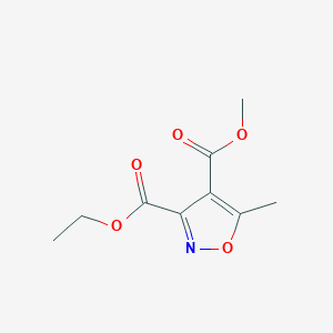 molecular formula C9H11NO5 B174633 3,4-Isoxazoledicarboxylic acid, 5-methyl-, 3-ethyl 4-methyl ester CAS No. 198135-28-3