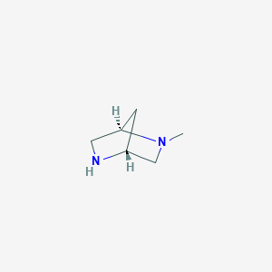 molecular formula C6H12N2 B174634 (1R,4R)-2-Methyl-2,5-diazabicyclo[2.2.1]heptane CAS No. 133097-95-7