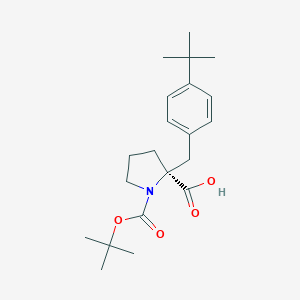 molecular formula C21H31NO4 B174635 （S）-1-Boc-2-（4-叔丁基苄基）-2-吡咯烷甲酸 CAS No. 1217855-87-2