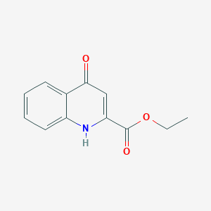 molecular formula C12H11NO3 B174640 Ethyl 4-hydroxyquinoline-2-carboxylate CAS No. 13720-90-6