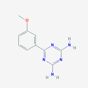 molecular formula C10H11N5O B174655 6-(3-Methoxyphenyl)-1,3,5-triazine-2,4-diamine CAS No. 186835-00-7