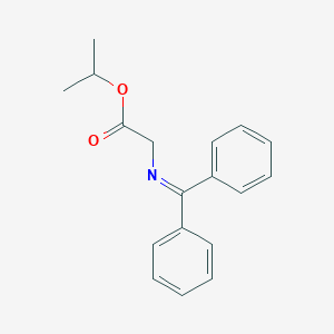 molecular formula C18H19NO2 B174690 Glycine, N-(diphenylmethylene)-, 1-methylethyl ester CAS No. 119244-11-0