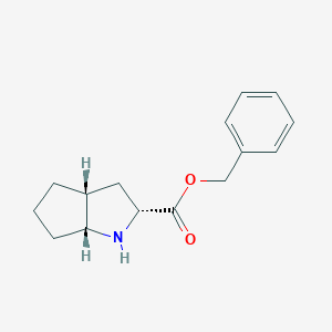molecular formula C15H19NO2 B017470 (R,R,R)-2-Azabicyclo[3.3.0]octane-3-carboxylic Acid Benzyl Ester CAS No. 129101-19-5