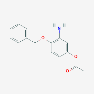molecular formula C15H15NO3 B174707 3-Amino-4-benzyloxyphenyl acetate CAS No. 141498-80-8