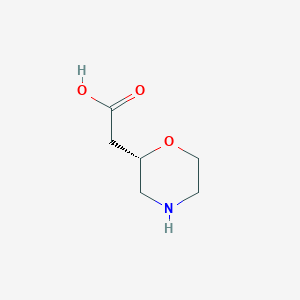 molecular formula C6H11NO3 B174715 (S)-2-Morpholineacetic acid CAS No. 1257854-99-1