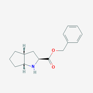 molecular formula C15H19NO2 B017473 (1R,3S,5R)-2-氮杂双环[3.3.0]辛烷-3-羧酸苄酯 CAS No. 130609-48-2