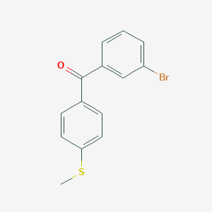 molecular formula C14H11BrOS B174762 3-Bromo-4'-(methylthio)benzophenone CAS No. 197439-23-9