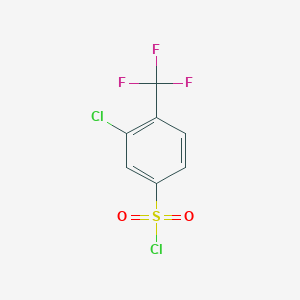 molecular formula C7H3Cl2F3O2S B174821 3-Chloro-4-(trifluoromethyl)benzene-1-sulfonyl chloride CAS No. 132481-85-7