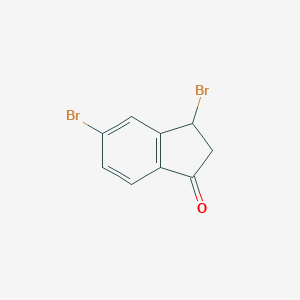 molecular formula C9H6Br2O B174858 3,5-Dibromo-2,3-dihydro-1H-inden-1-one CAS No. 1316857-41-6