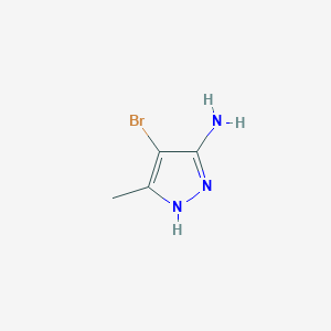 molecular formula C4H6BrN3 B174882 4-bromo-5-methyl-1H-pyrazol-3-amine CAS No. 1780-72-9