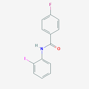 molecular formula C13H9FINO B174901 4-氟-N-(2-碘苯基)苯甲酰胺 CAS No. 136138-52-8