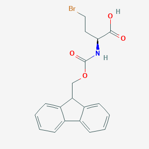molecular formula C19H18BrNO4 B174928 (S)-2-((((9H-芴-9-基)甲氧羰基)氨基)-4-溴丁酸 CAS No. 172169-88-9