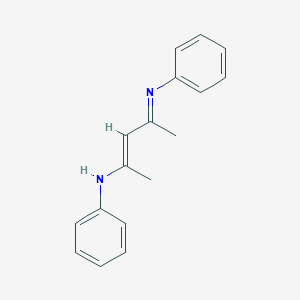 molecular formula C17H18N2 B174964 4-(苯胺基)-2-(苯亚胺基)-3-戊烯 CAS No. 19164-92-2